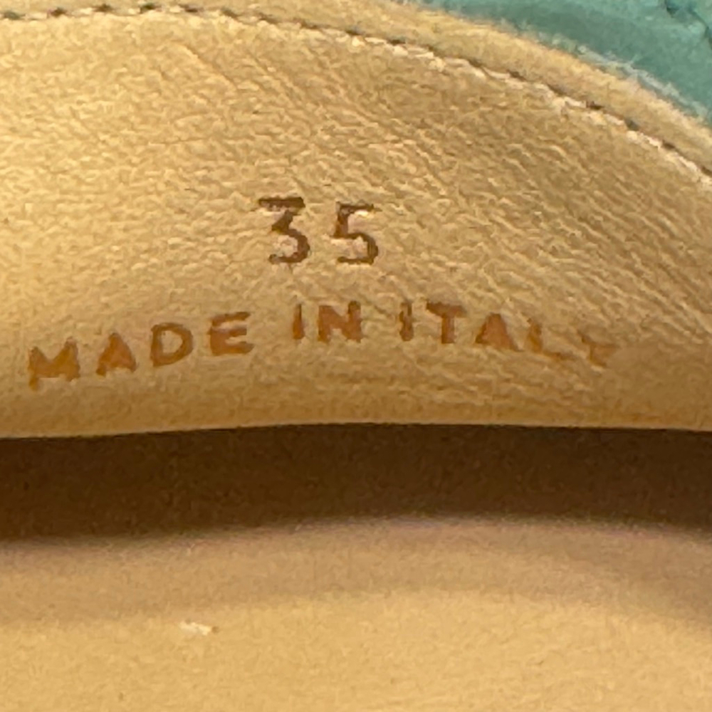 M. Gemi Pastoso Slate Green Leather Driving Loafers Made in Italy Size 35/Size 5 - Picture 11 of 11
